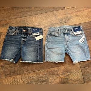 NWT Old Navy girls high rise Bermuda denim jean shorts